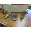 Image 1 : 3 Brass Pieces - Door Knocker - Deer & Bear