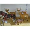 Image 1 : 5 plastic horse & deer ornaments