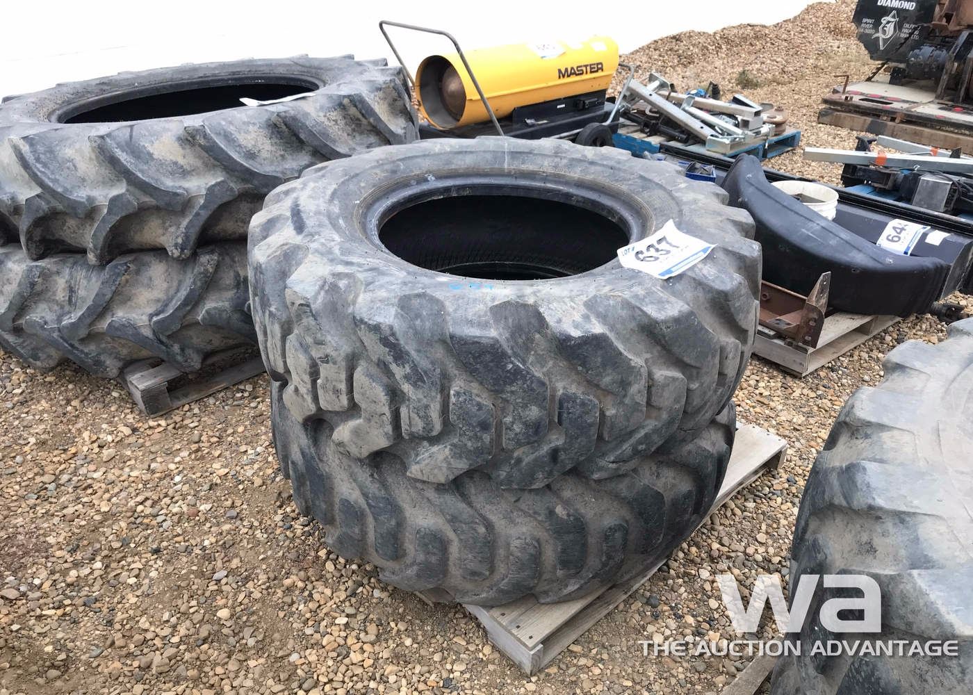 (2) FIRESTONE 17.5X25 LOADER TIRES