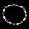 Image 1 : Natural Green Emerald 59 carats Bracelet
