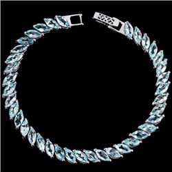 Natural SKY BLUE TOPAZ 85 Crats MARQUISE Bracelet