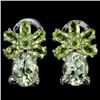 Image 1 : NATURAL GREEN AMETHYST & PERIDOT Earrings