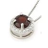 Image 3 : NECKLACE - 1 CT GARNETS &  GENUINE DIAMOND IN 925 STERLING SILVER - RETAIL ESTIMATE $350