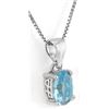 Image 2 : NECKLACE - 1.45 CT BABY SWISS BLUE TOPAZ IN 925 STERLING SILVER SETTING - RETAIL ESTIMATE $300
