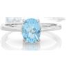 Image 2 : RING - .85CT BABY SWISS BLUE TOPAZ IN 925 STERLING SILVER SETTING - RETAIL ESTIMATE $300
