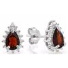 Image 2 : EARRINGS - 1.6CTW PEAR FACETED PERSIAN RED GARNET IN 925 STERLING SILVER SETTING - RETAIL ESTIMATE $
