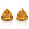 Image 2 : EARRINGS - 1.44 CTW TRILLION FACETED GOLDEN YELLOW CITRINE IN PLATINUM OVER 0.925 STERLING SILVER SE