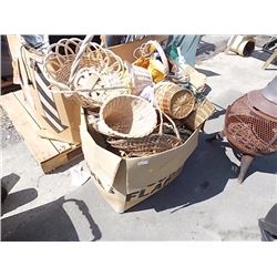 LARGE BOX OF BASKETS