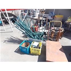 LOT OF GREEN PIPING - USED FOR SMALL GREEN HOUSE / PLANT STAND