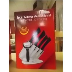 NEW STAINLESS STEEL KNIFE SET - 6 PC - GERMANY COATING - 6PC