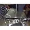 Image 1 : SQUARE GLASS TOP PATIO TABLE