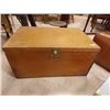 Image 1 : WOOD STORAGE CHEST WITH HINGED LID