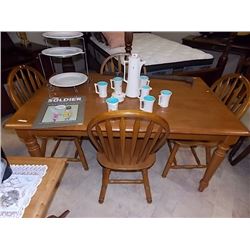 SOLID WOOD TABLE WITH 4 CHAIRS