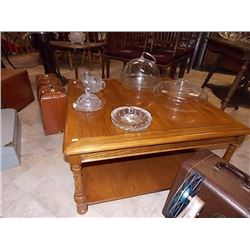 WOOD COFFEE TABLE - 34" SQUARE