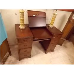 VINTAGE KNEELHOLE WRITING DESK - LIFT TOP