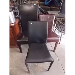 SIDE CHAIRS - LEATHER - 3 TTL