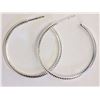 Image 1 : EARRINGS - HOOP EARRINGS - STERLING SILVER - 8.3G - RETAIL ESTIMATE $240