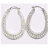 Image 3 : EARRINGS - HOOP EARRINGS - STERLING SILVER - 8.3G - RETAIL ESTIMATE $240