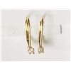Image 1 : EARRINGS - .11CT DIAMOND IN 14K YELLOW GOLD SETTING - RETAIL ESTIMATE $400