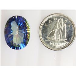 GEMSTONE - 10CT OVAL FACETED MYSTIC TOPAZ - RETAI ESTIMATE $350