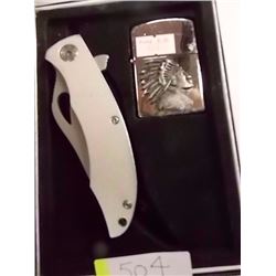 FOLDING KNIFE WITH LIGHTER
