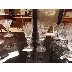 PIN WHEEL CRYSTAL LIQUIOR GLASSES - 6 TTL