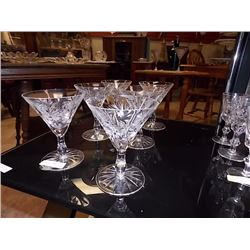 PIN WHEEL CRYSTAL WINE GLASSES - 6 TTL
