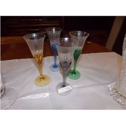 COLOUR LIQUIOR GLASSES - 4 TTL