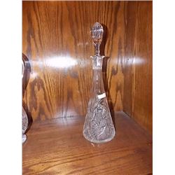PIN WHEEL CRYSTAL DECANTER WITH STOPPER