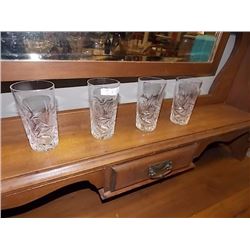 PIN WHEEL CRYSTAL DRINKING GLASSES