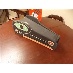 FIRST NATIONS CARVED HEAD DRESS - SIGNED - LAURENCE ANDREWS