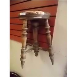 UNIQUE WALL SHELF - ½ VINTAGE PIANO STOOL