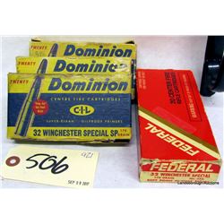 BOX LOT 32WIN SPL AMMUNITION