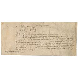 King Henry VIII Signed Document