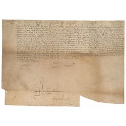 Diane de France Signed Document