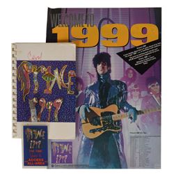 Prince 1999 Schedule Notebook, Poster, and Pass