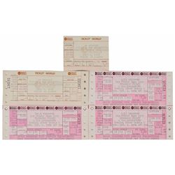 Prince 1984 and 1986 Collection of (5) Detroit Concert Tickets