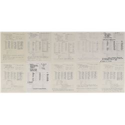Prince Daily Memo Sheets for the Purple Rain and Lovesexy Tours
