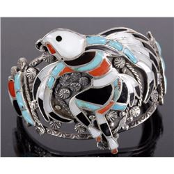 Zuni J. Lucio Eagle Dancer Multi-Stone Bracelet