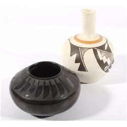 Santa Clara Pueblo Polychrome & Black/Black Pots