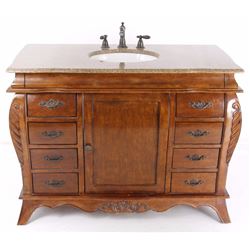 Decorative Wooden Sink w/ Granite Top