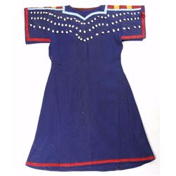 Early Crow Beaded Felt and Trade Cloth Dress