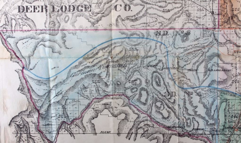 1892 Silver Bow County (Butte) Montana Map