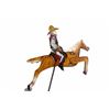 Image 6 : Folk Art Galloping Cowboy Sculpture