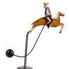Image 9 : Folk Art Galloping Cowboy Sculpture
