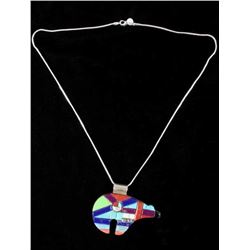 Navajo Inlaid Gem & Sterling Silver Bear Effigy