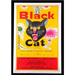 Black Cat Firecracker Advertising Poster Duluth MN