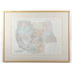 1884 Western United States & Territories Map