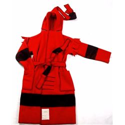 Hudson Bay Wool Point Blanket Red Capote Jacket
