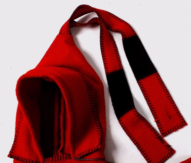 Hudson Bay Wool Point Blanket Red Capote Jacket